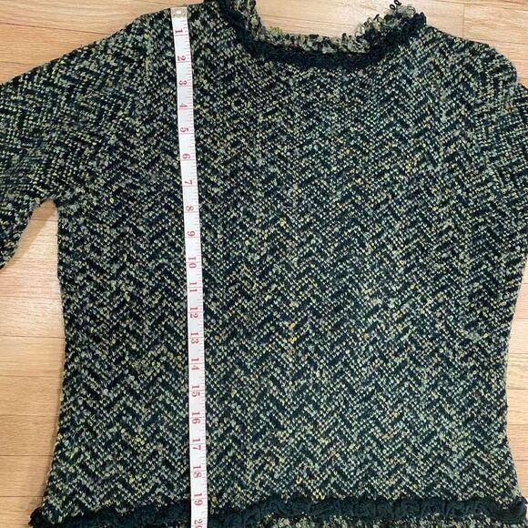 Curio bucle tweed fringed old money quiet luxury couture inspired cardigan Med - Picture 3 of 6